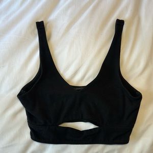 URBAN OUTFITTERS BLACK CROP TOP WITH CUTOUT
